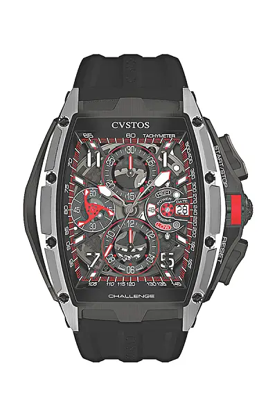 Cvstos Chrono Grey Brancard Black Titanium/Black & Red