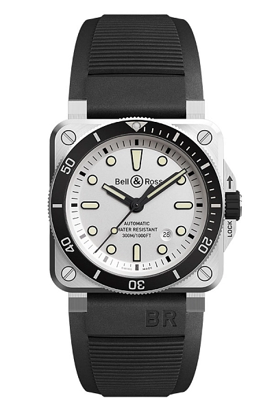 Bell & Ross BR03-92 Diver White BR0392-D-WH-ST/SRB