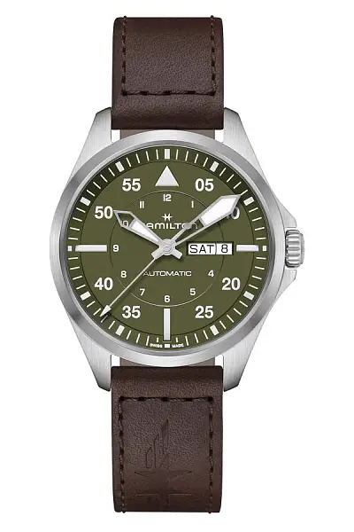 Hamilton Khaki Aviation Pilot Day Date Car H64635560