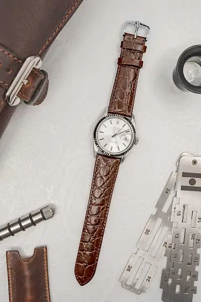 Hirsch Strap Crocograin L 12322810-2-18