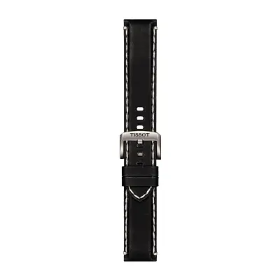 Tissot black leather strap 22 mm T852.044.982