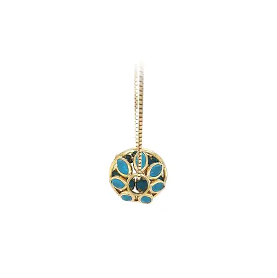 Exclusive Gold Pendant with Turquoise