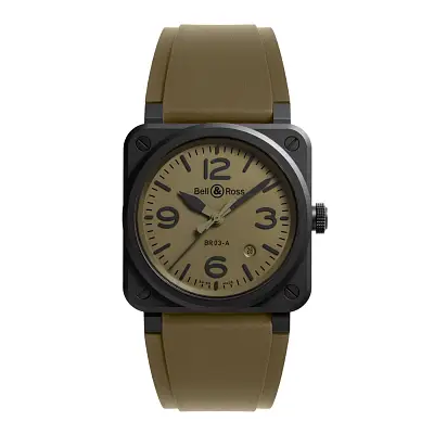 Bell & Ross New BR 03 Military Ceramic BR03A-MIL-CE/SRB