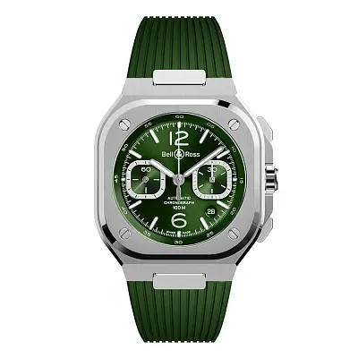 Bell & Ross BR 05 Chrono Green Steel BR05C-GN-ST/SRB