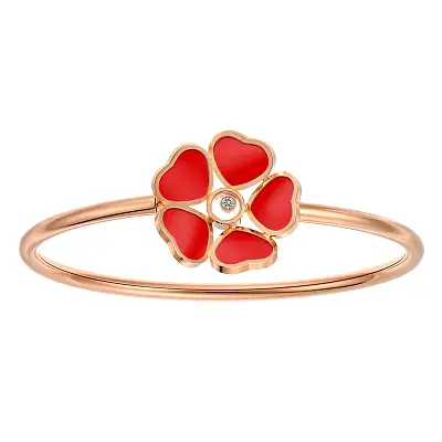 Gold Chopard Happy Hearts Flowers Bracelet 85A085-5803