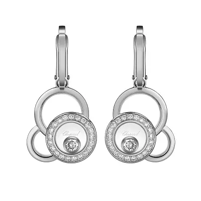 Gold Earrings Chopard Happy Diamonds 839769-1002