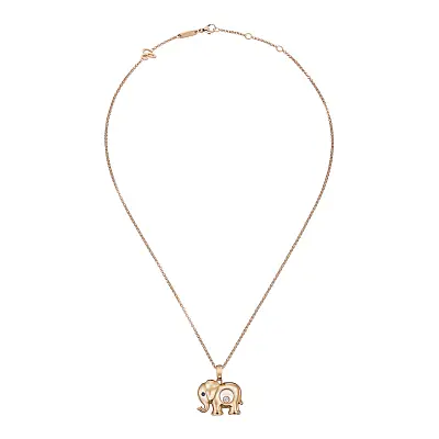 Gold Pendant Chopard Happy Diamonds Elephant 79A189-5001