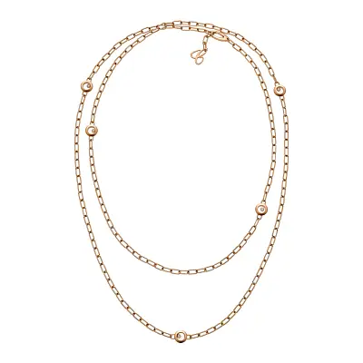 Gold Chopard Happy Diamonds Necklace 81A117-5001