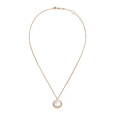Gold Pendant Chopard Happy Diamonds 793929-5201