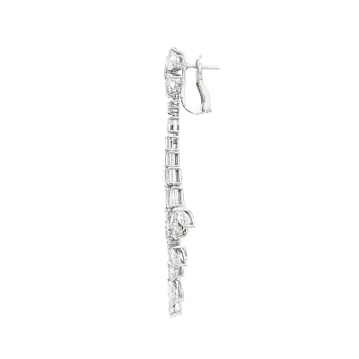 White Gold Diamond Chandelier Earrings