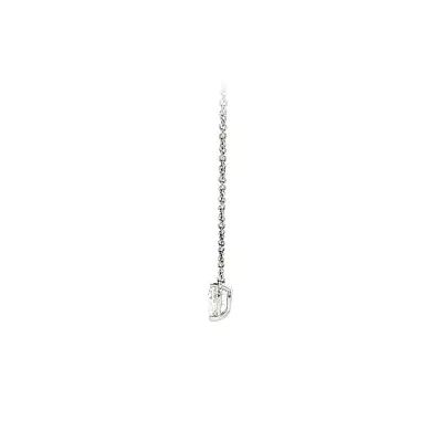White Gold Necklace with Heart-Shaped Diamond