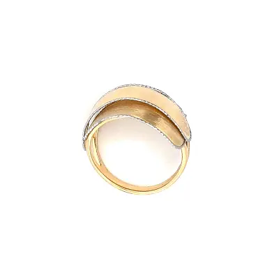 Gold ring – layered organic design
