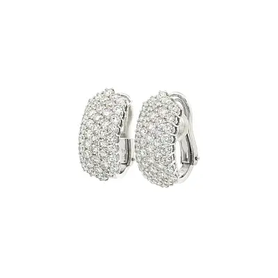 Gold Earrings with Diamonds