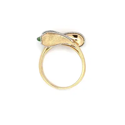 Gold Ring with Green Stone