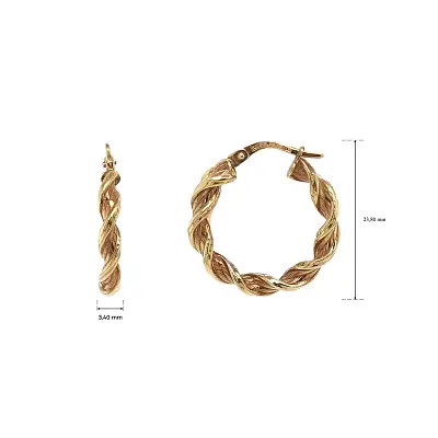 Gold Twisted Hoop Earrings