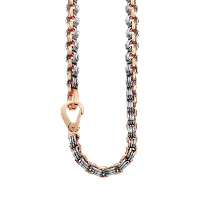 Zancan Men’s Necklace in Rose and White Gold EC289RB-60