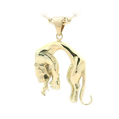 Gold Panther Pendant in 14K Gold