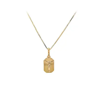 Gold Pendant with Jesus Christ Motif