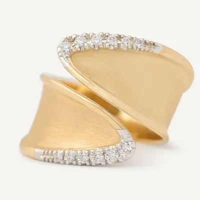 Gold ring Marco Bicego Lunaria Twist AB661 B YW Q6