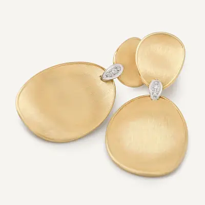 Gold Earrings Marco Bicego Lunaria Diamonds OB1460_B YW Q6