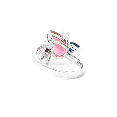 Elegant Jewellery with Pink Tourmaline, Sapphires and Sparkling Diamonds