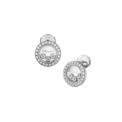 Gold Earrings Chopard Happy Diamonds 83A018-1201