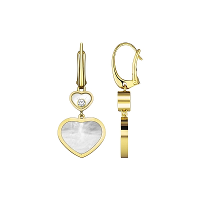 Gold Earrings Chopard Happy Hearts 837482-0310