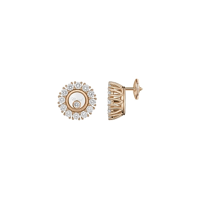Gold Earrings Chopard Happy Hearts 83A609-5001