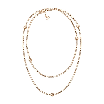 Gold Chopard Happy Diamonds Necklace 81A117-5001