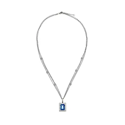 Shining Aquamarine in Combination with Diamond Shine - Luxury Necklace