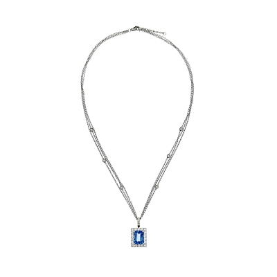 Shining Aquamarine in Combination with Diamond Shine - Luxury Necklace
