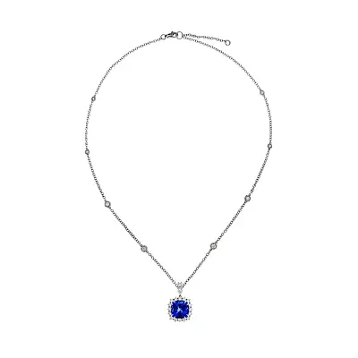 Luxury Necklace with Tanzanite in Symphony of Diamonds