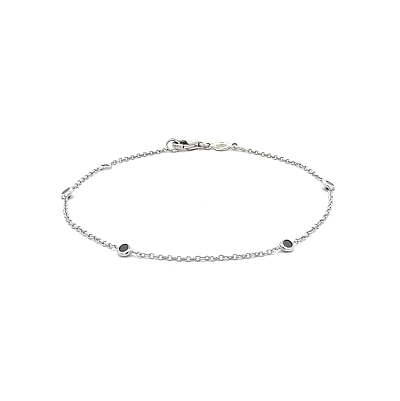 Gold Bracelet with Black Stones