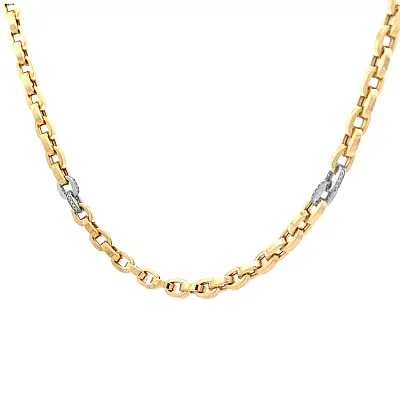 Gold Necklace with Zircons
