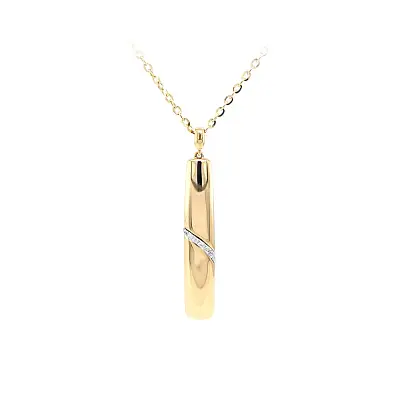 Gold Necklace with Zircons