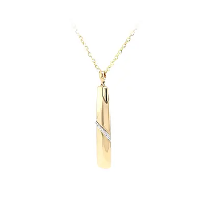 Gold Necklace with Zircons