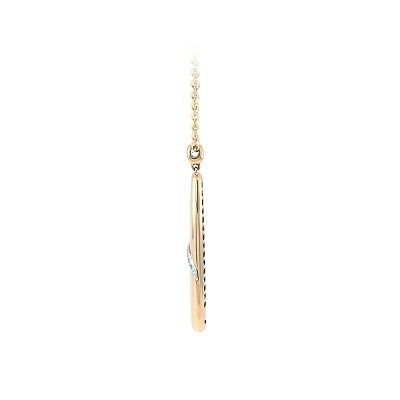 Gold Necklace with Zircons