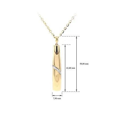 Gold Necklace with Zircons