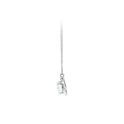 Necklace with White Gold Zircons