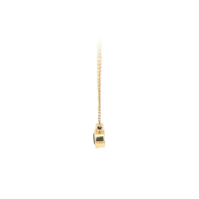 Gold Necklace with Blue Stone
