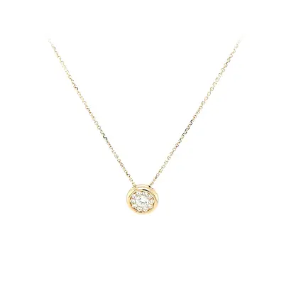 Gold Necklace with Zircons