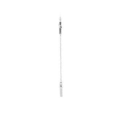 Necklace Cross with White Gold Zircons