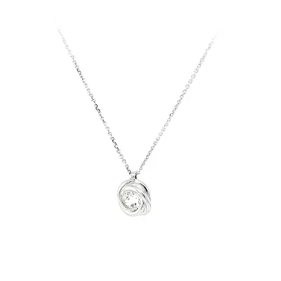 Women's White Gold Zircon Necklace