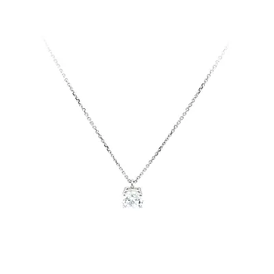 Women's White Gold Zircon Necklace