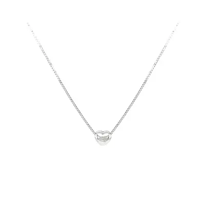 White Gold Heart Necklace