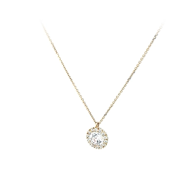Gold Necklace with Zircons