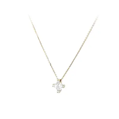 Gold Necklace with Zircons