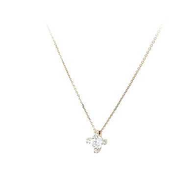 Gold Necklace with Zircons