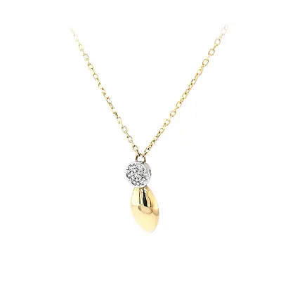Necklace with Zirconias in Gold