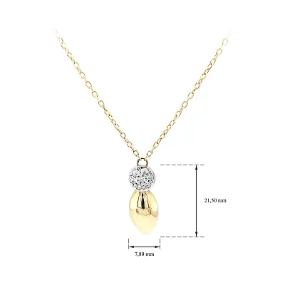 Necklace with Zirconias in Gold